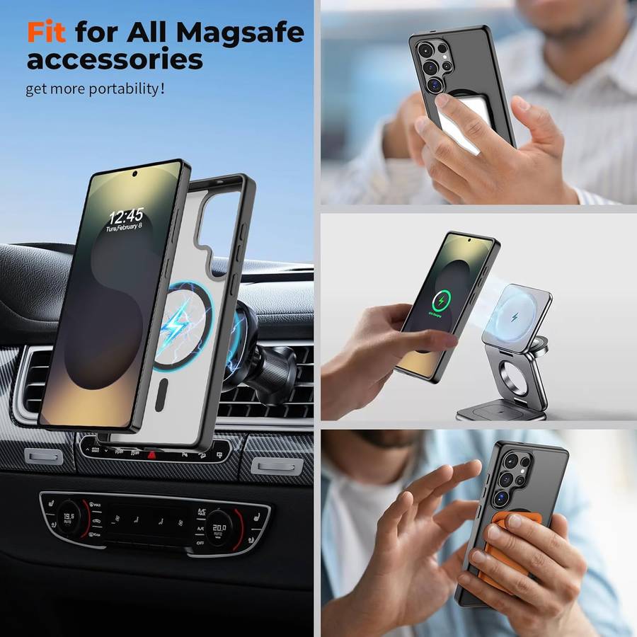 Phone Case Black Compatible Model Galaxy S24 Ultra