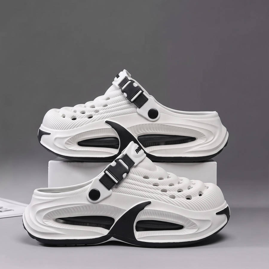 Sandals Color Black In White Size Uk 6.5 7