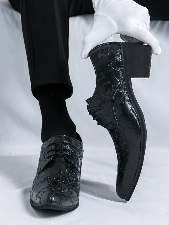 Mens Leather Shoes Color Black Sizeuk 10.5