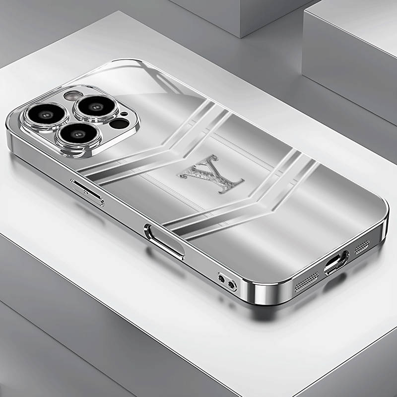 1Pc Silvery For iPhone 16 Plus Business Men Letter Y Phone Case