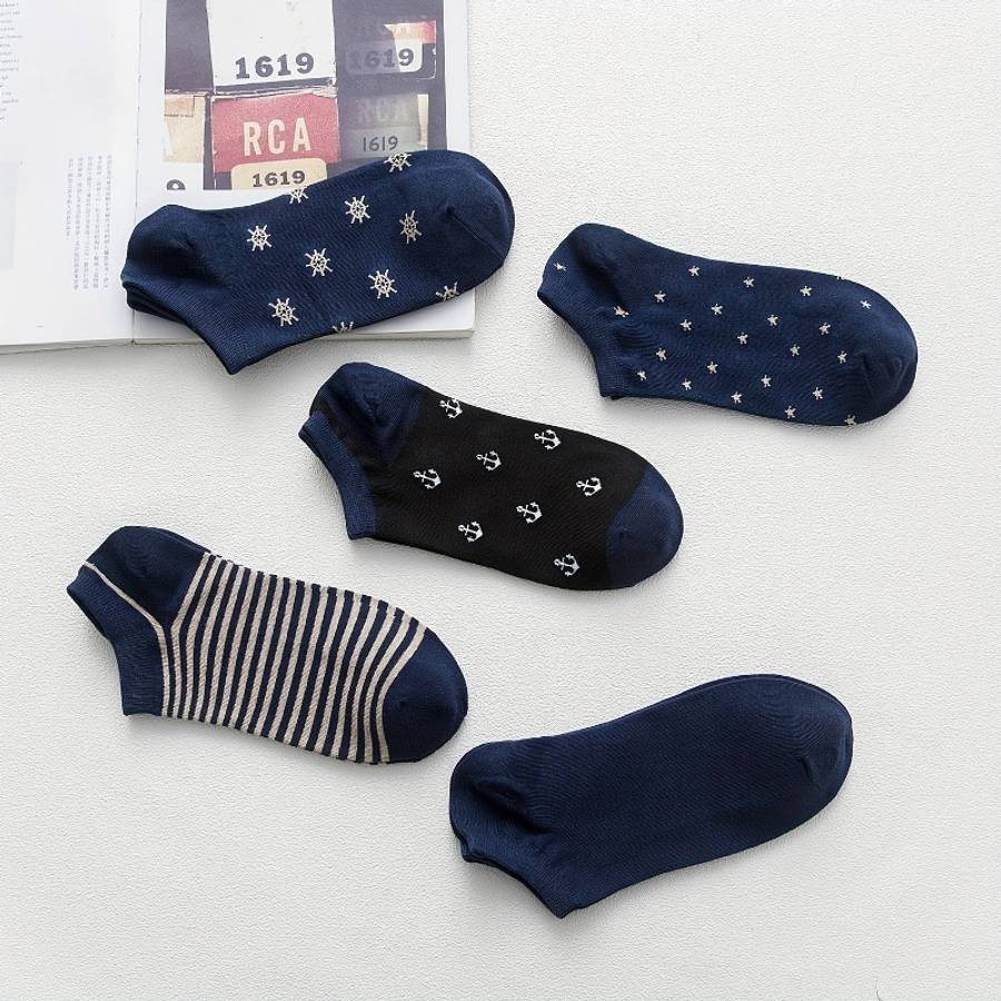 Women S Socks Color Mixed Navy Blue 5 Pairs Size Onesize