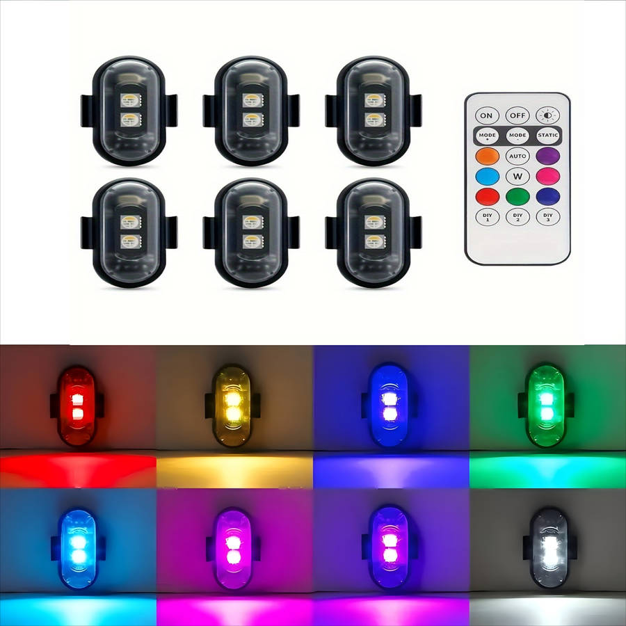 Car Lights Color 2 Lights 1 Remote Control