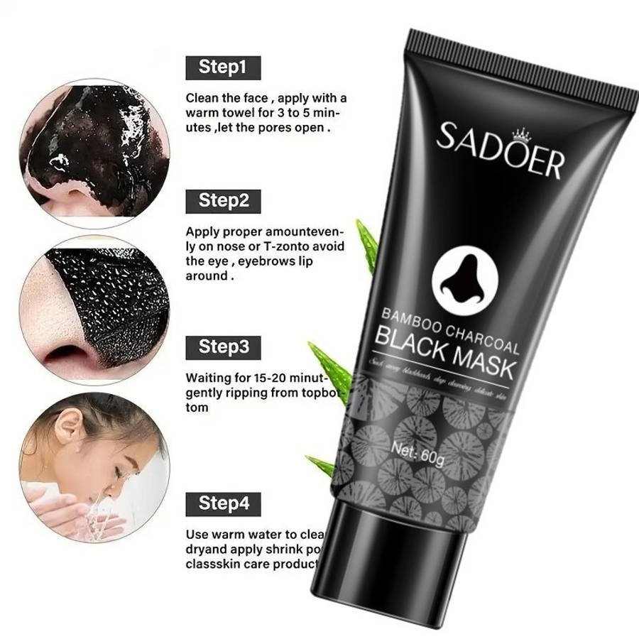 Facial Mask Color 1 Pack Of Bamboo Charcoal Mud Film