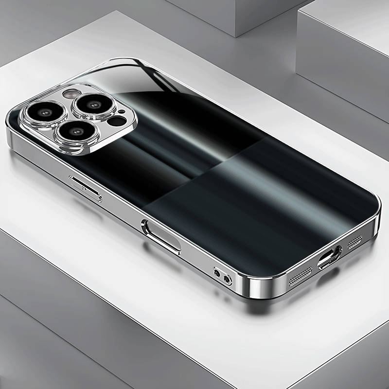 1Pc Silvery For iPhone 7 Plus 8 Plus Business Reflective Phone Case