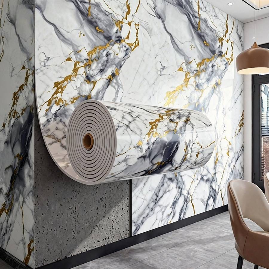 Floor Stickers Color Gray Blue Gilded Size 40X1000Cm Is 15.7X394In