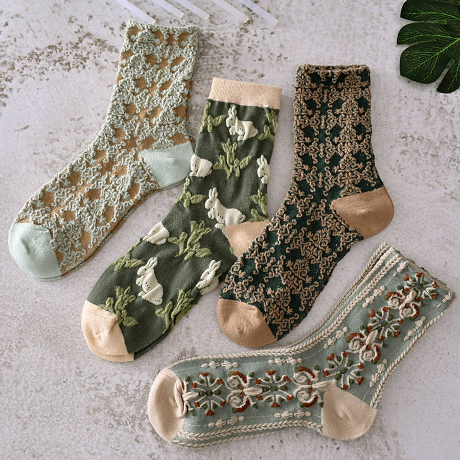 Women S Socks Color 5 Pairs Of Combo Sets Size Asian Onesize