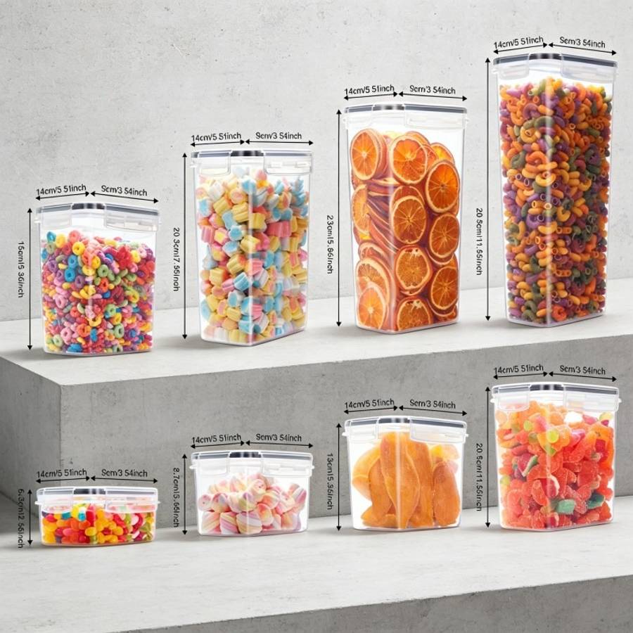Sealed Jar Applicable People Shiny 16Pc Storage Jar Styledlnnn5714