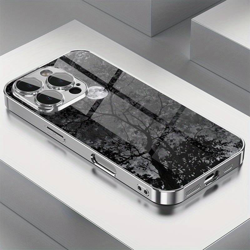 1Pc Mixed Color For iPhone 11 Pro Max Tree Moon Pattern Phone Case