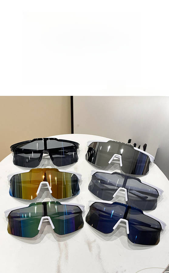 Cycling Glasses Color 2Pcs White Green Mercury Black Gray
