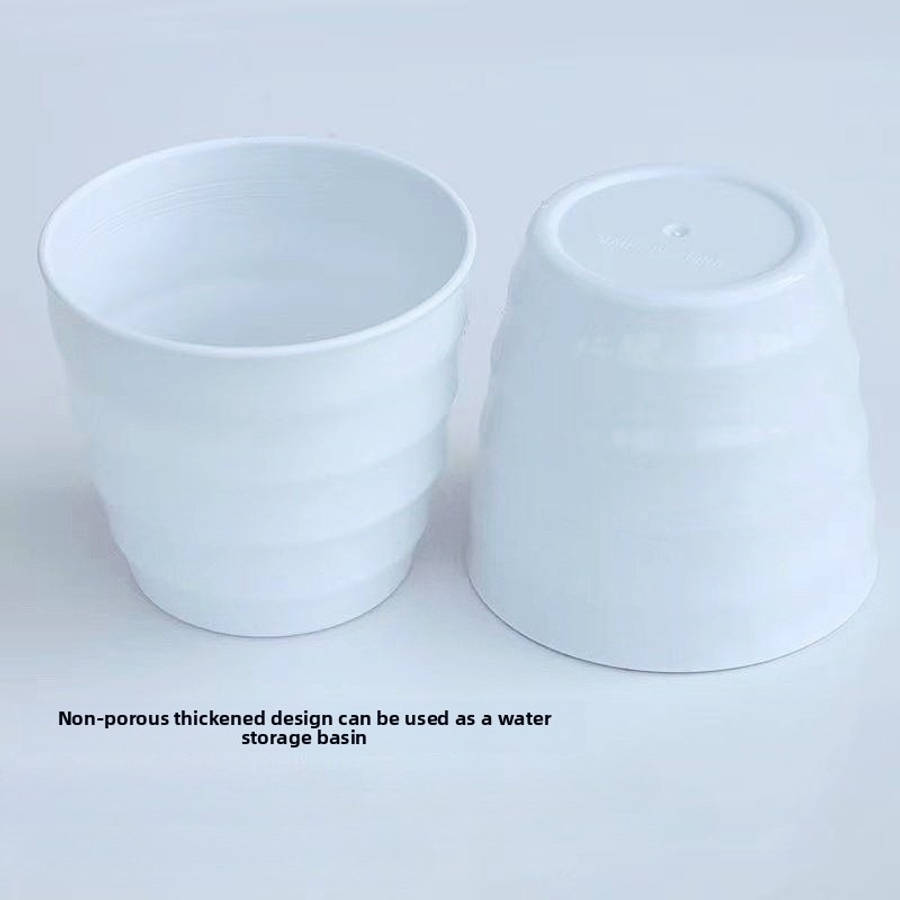 Flowerpot Color 6 Pieces Of White Corrugated Flower Pots