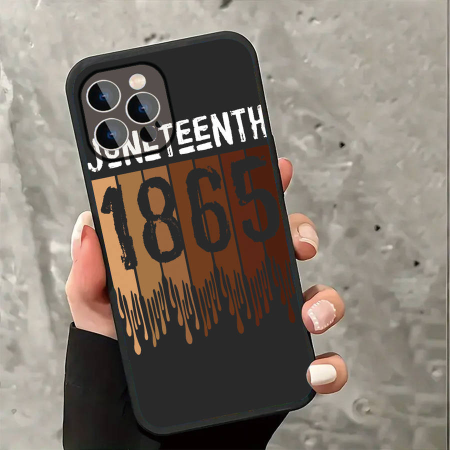 1Pc Black For iPhone 14 Liberation In 1865 African Phone Case