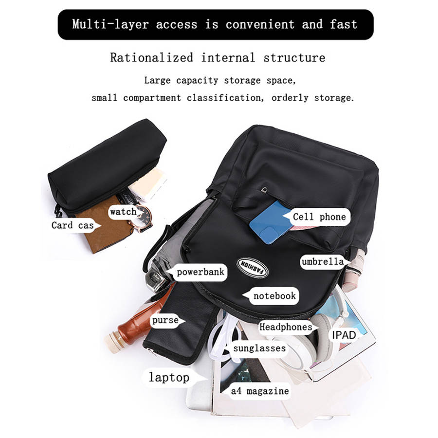 Men S Backpack Bj9906 Black