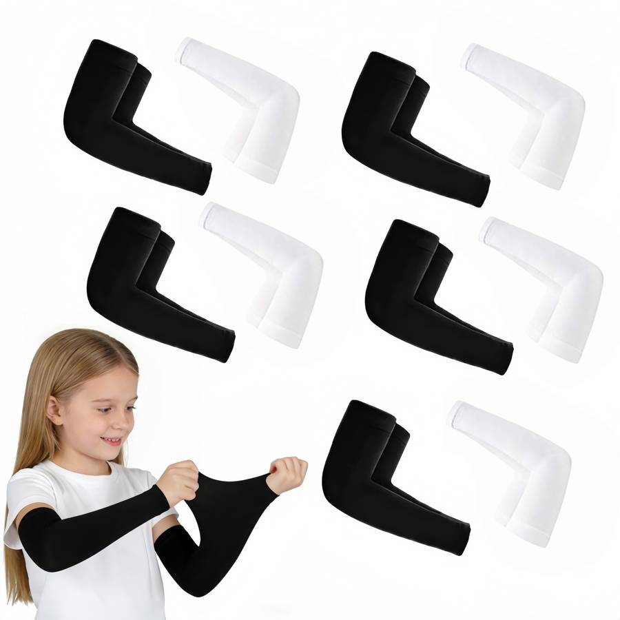 Sunscreen Sleeves Color 10 Pairs 5 Pairs Black 5 Pairs White