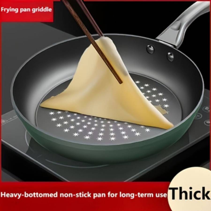 Frying Pan Color Green 24.0Cm Without Cover Sizedimensions 26.5Cm*25Cm*6Cm Weight 732G