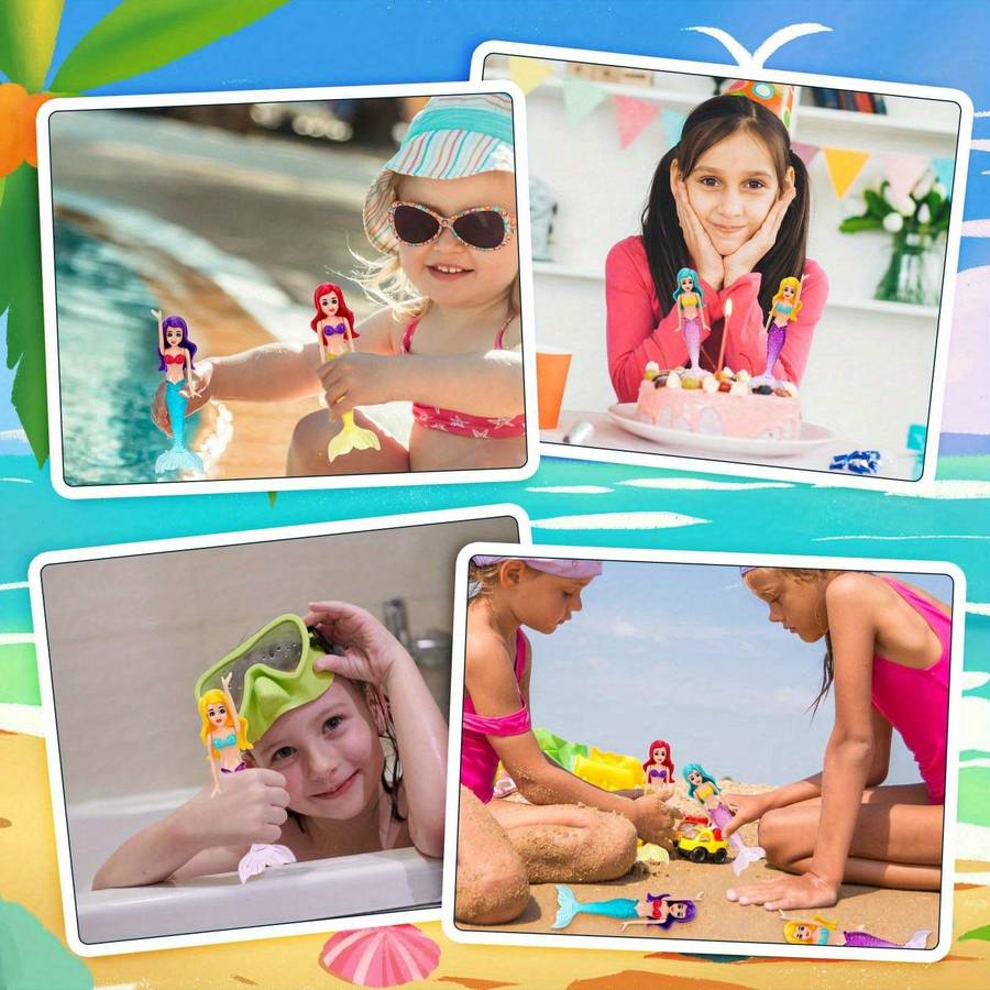Childrens Toys Color 4Pcs Assorted Varieties Items4Pcs Glowing Mermaid