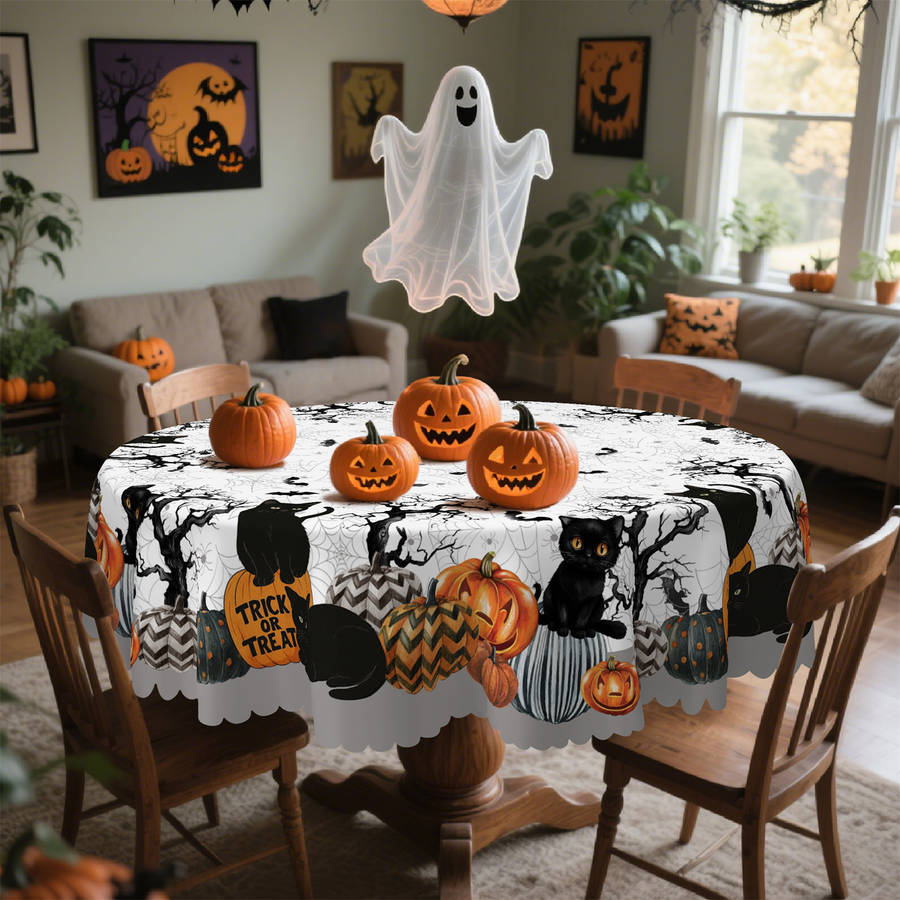 Halloween tablecloth decoration size Rectangle 60x120inch or 152x305cm
