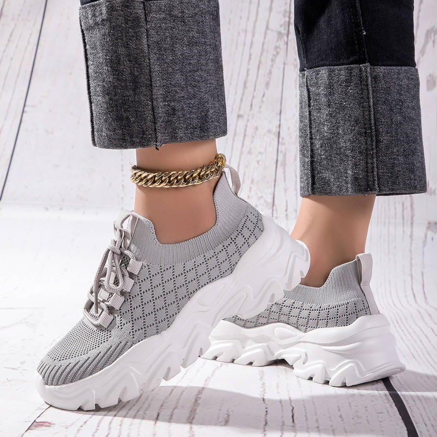 Women S Sneakers Color Light Grey Sizeuk 8