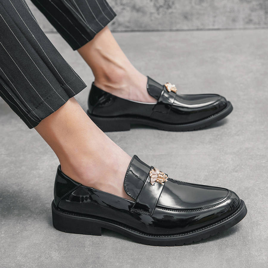 Mens Leather Shoes Color Black Sizeuk 8