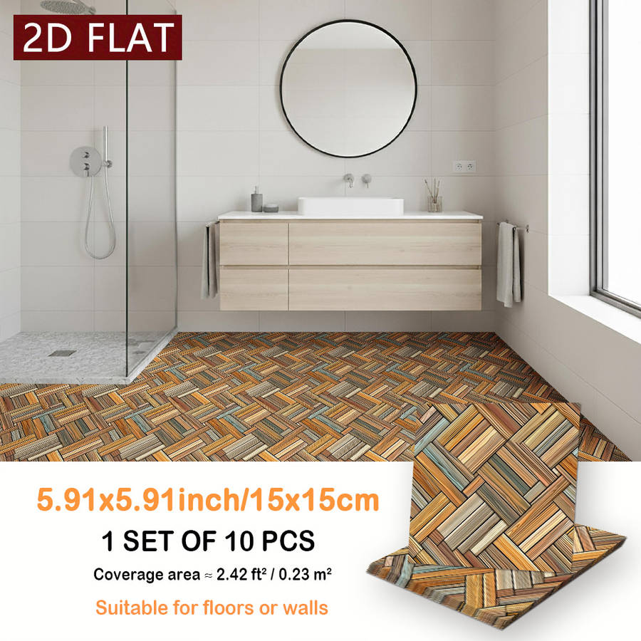 Self Adhesive Floor Stickers 7.87X7.87Inch 20X20Cm 10Pcs