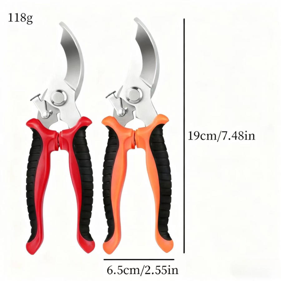 Pruning Shears Color Orange And Red Quantity2Pcs