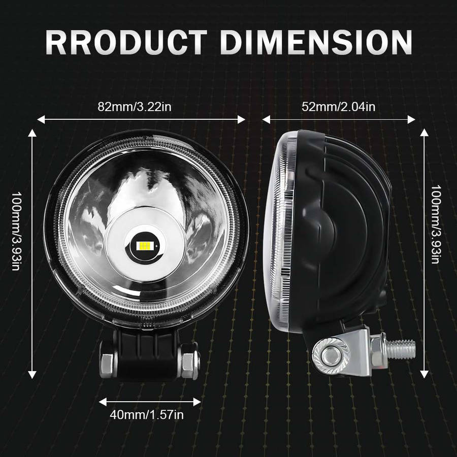 Car Lights Color 2Pcs Spot White