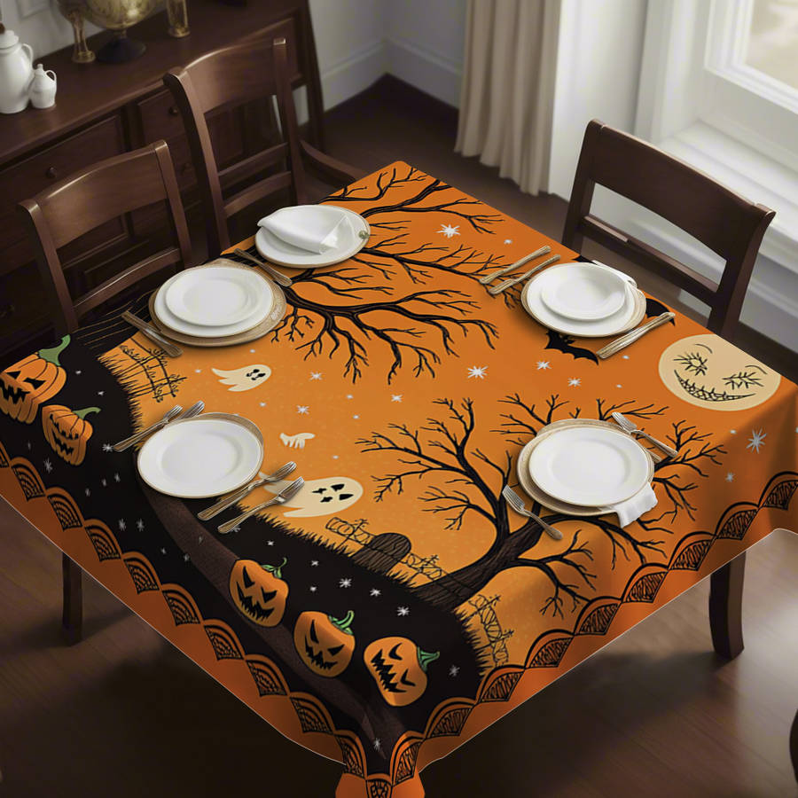 Halloween tablecloth decoration size 160cm x 160cm
