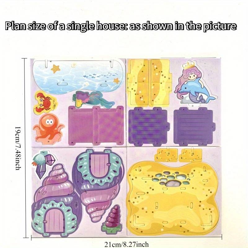 Building Toy Architectural Model Toy Set Model Random Quantity 4 Pcs