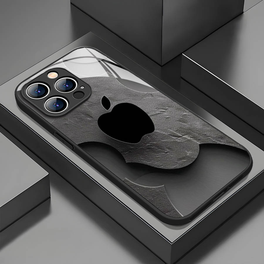 1Pc Mixed Color  For iPhone 13 Pro Max Black Apple Design Phone Case