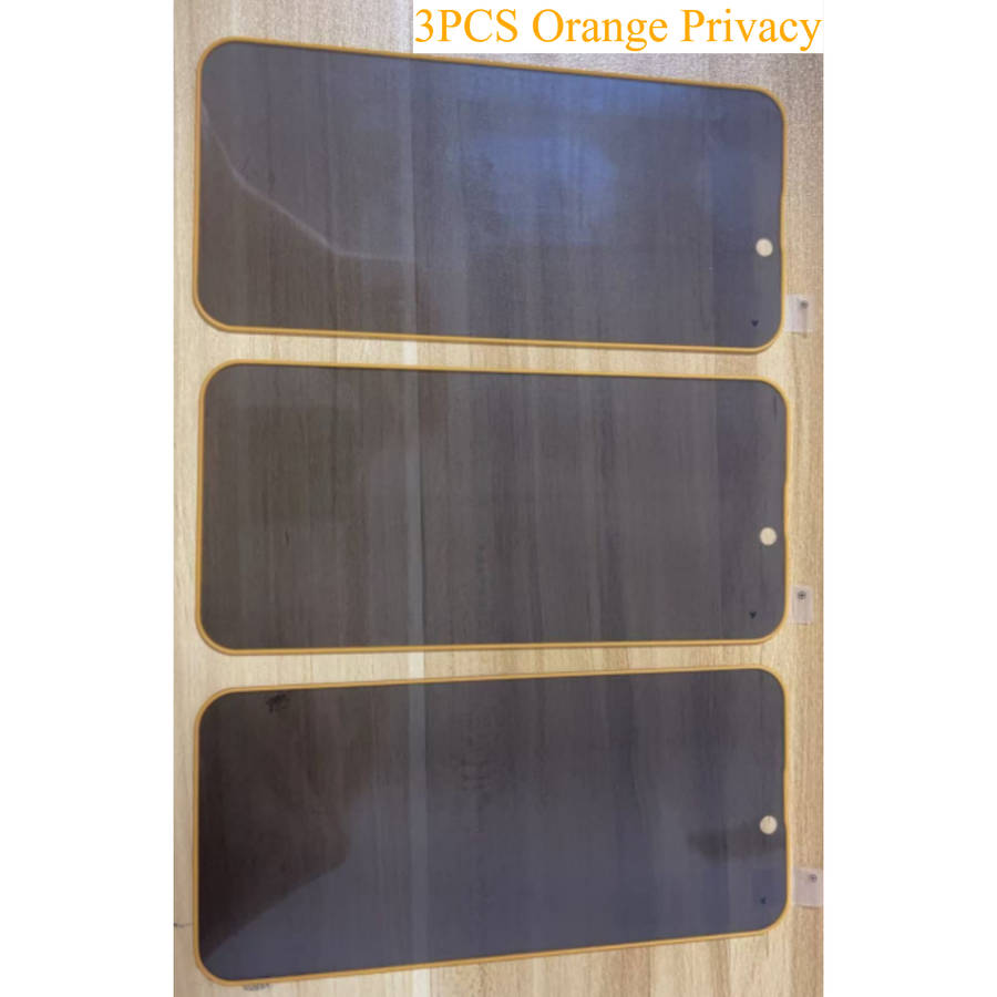Screen Protector Color 3Pcs Orange Privacy Compatible Model Iphone 13