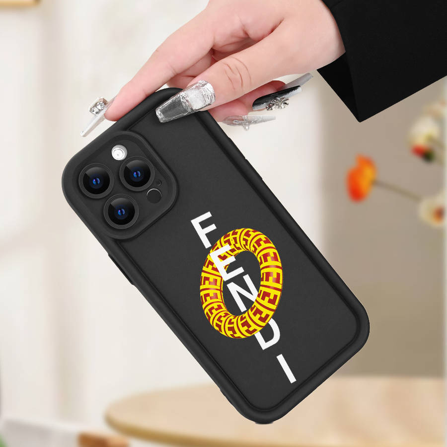 1Pc Black For iPhone 16 Plus Swimming Ring Pattern Phone Case