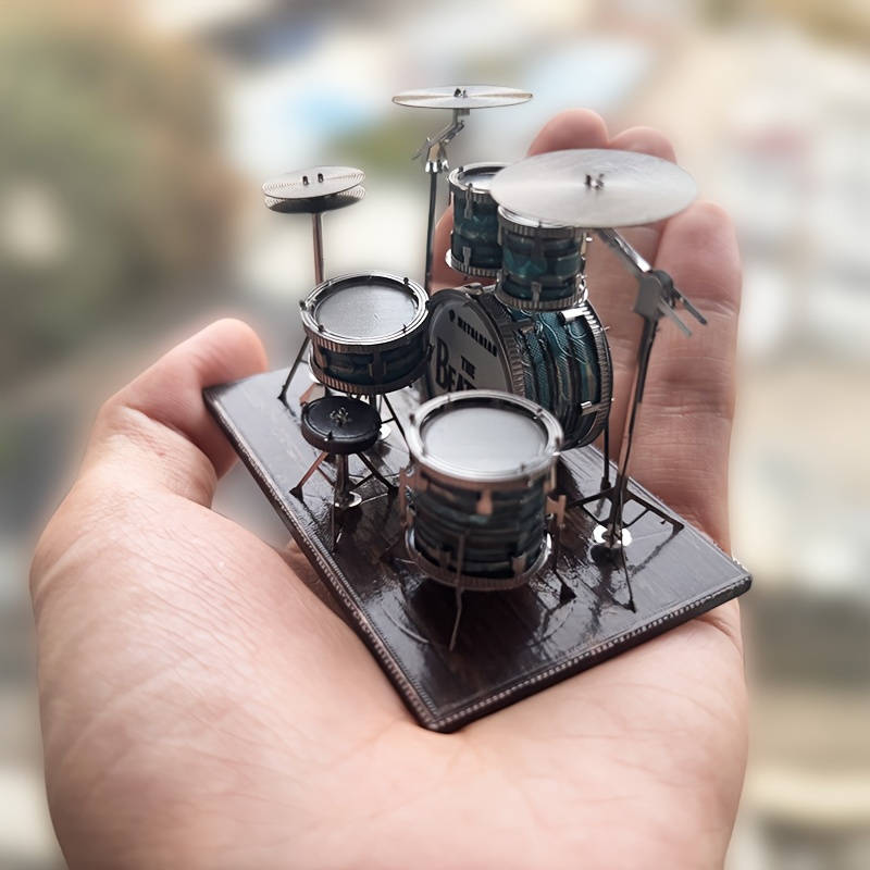 3D Puzzle Musical Instrument Model Items Color Drum Kit