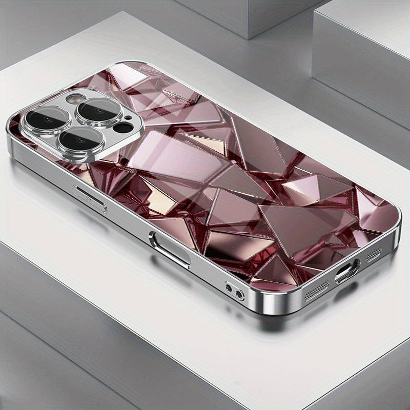 1Pc Mixed Color  For iPhone 12 Pro Max Rose Golden Shimmering Phone Case
