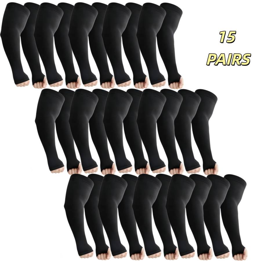 Sunscreen Sleeves Color 15 Pairs 5 Black 5 White 5 Gray