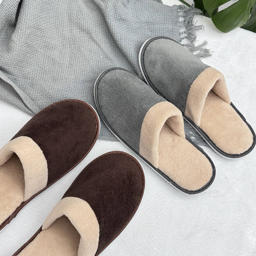 Cotton Slippers Color Grey Sizeuk 9.5