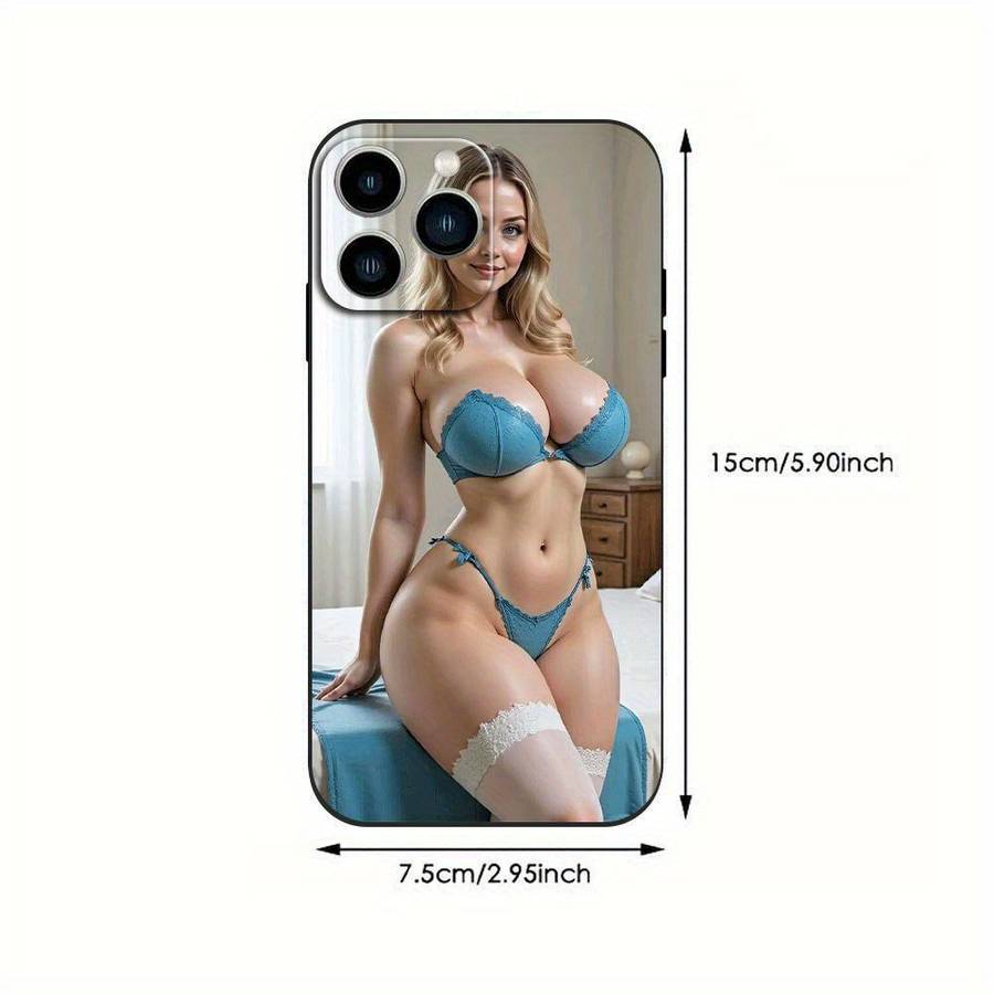 1Pc Black For iPhone 14 Plus Sexy Beauty Phone Case