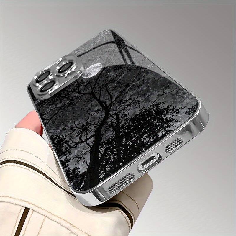 1Pc Mixed Color For iPhone 11 Pro Max Tree Moon Pattern Phone Case