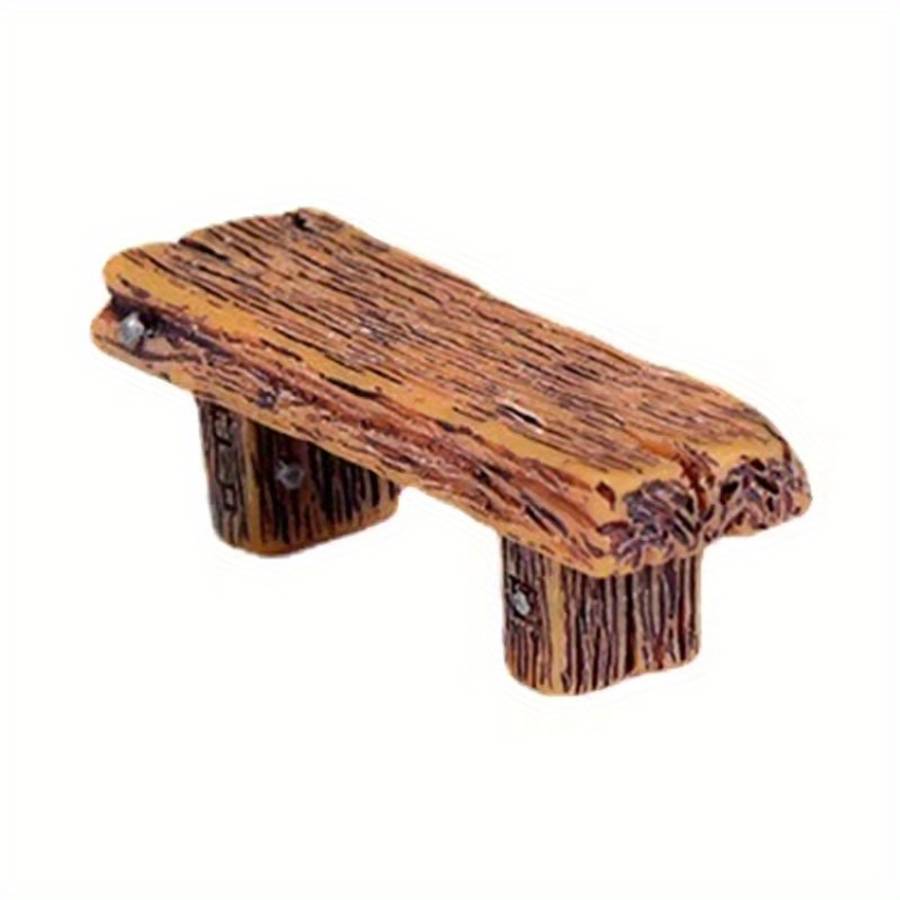 Miniature Resin Bench And Stools Abs Material Mixed Color Fairy Garden Ornaments