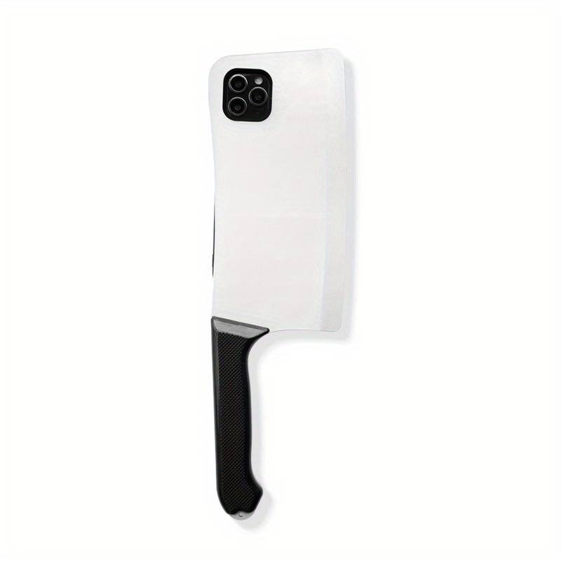 1Pc Black For iPhone 14 Toy Kitchen Knife Phone Case