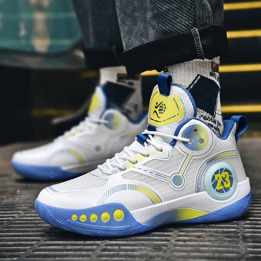 Basketball Shoes Color White Blue Sizeuk 7