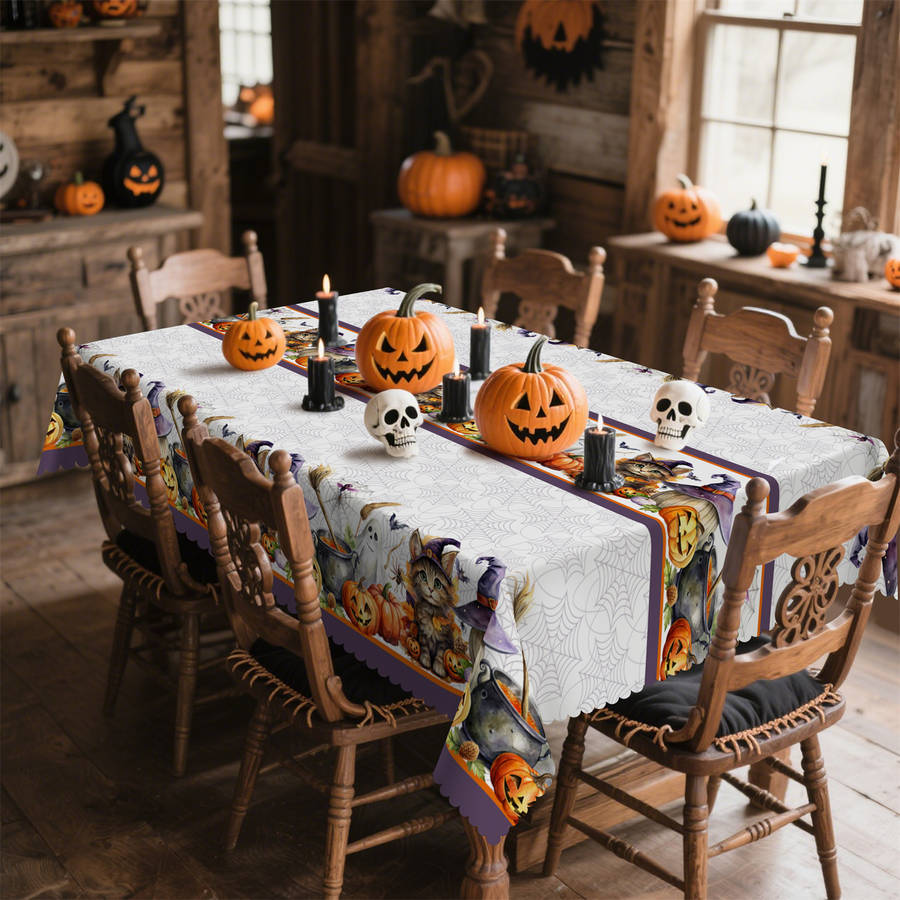 Halloween tablecloth decoration size Rectangle 60x86inch or 152x220cm