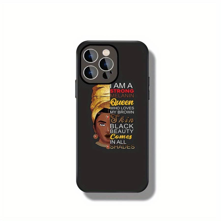 1Pc Black For iPhone 15 Plus Melanin And Beauty Phone Case