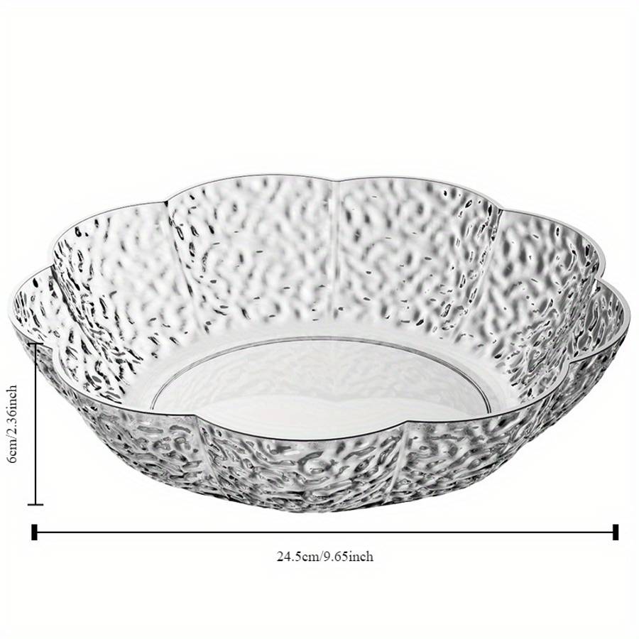 Bowl Color Silvery Edge Transparent Gray