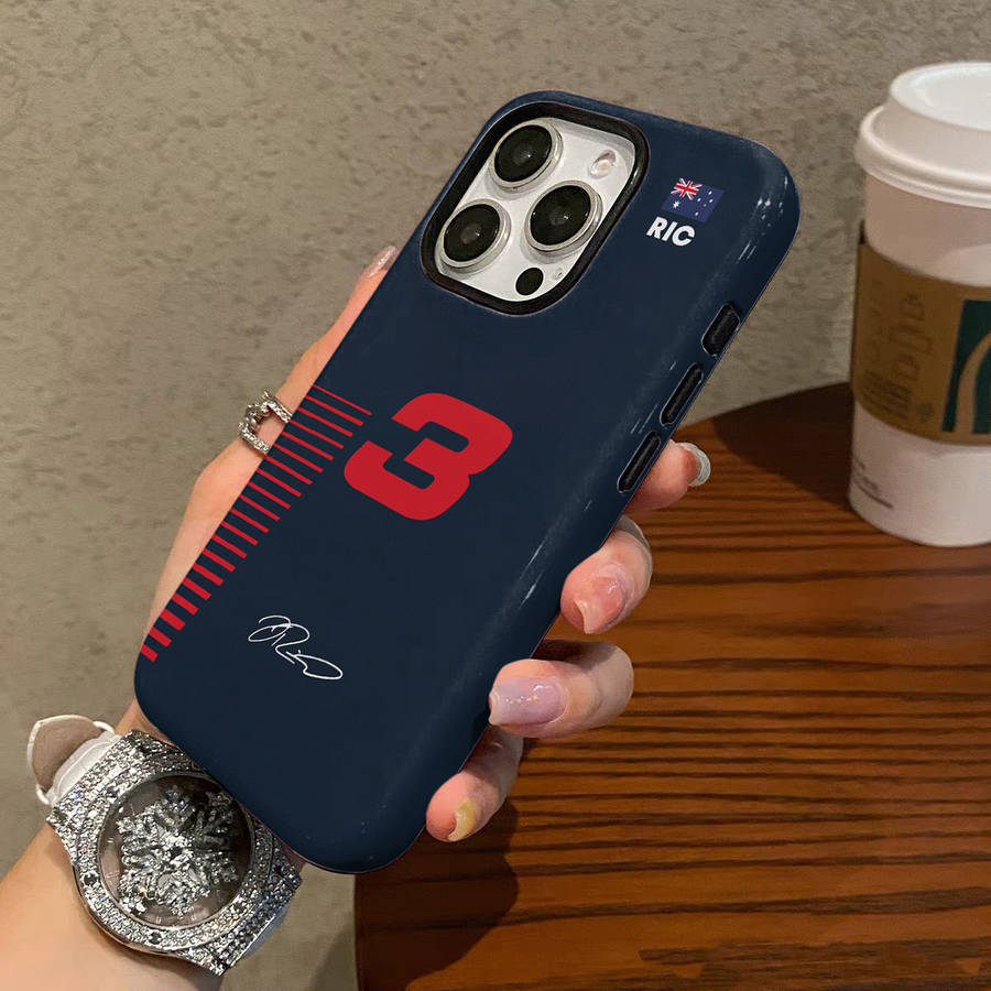 1Pc Mixed Color For iPhone 14 Daniel Ricciardo F1 No 3 Phone Case