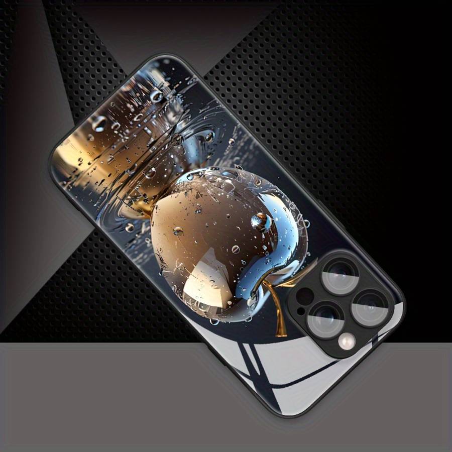 1Pc Mixed Color  For iPhone 16 Water Drop Crystal Apple Phone Case