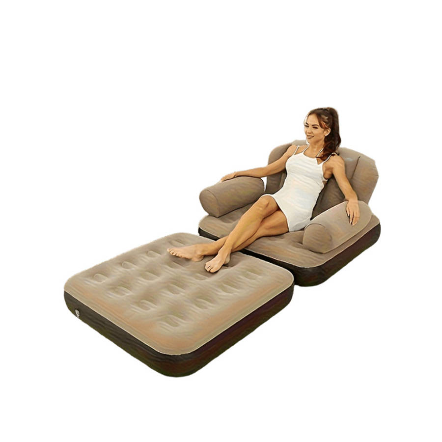 Mattress Armrests Camping Air Bed 5 In 1 Inflatable Sofa Durable Wear Resistant