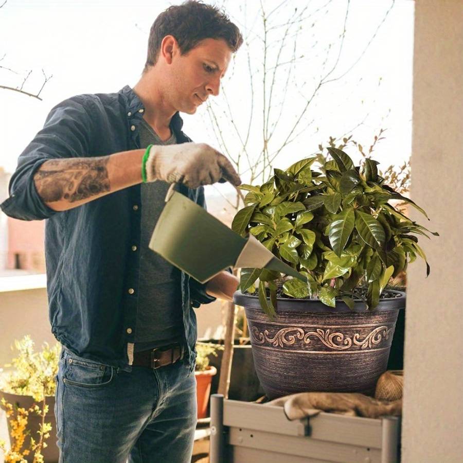 Flowerpot Size 20.32 Cm 6 Flower Pots  6 Trays
