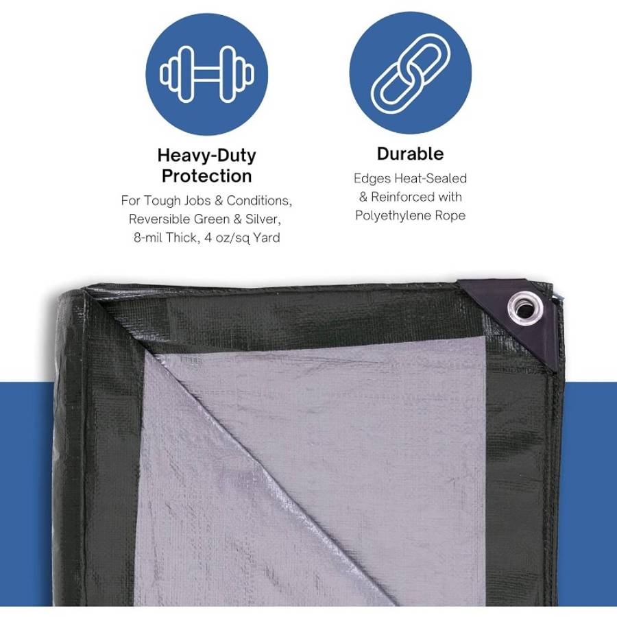 Waterproof Cloth Color Heavy Duty Protection 8Mil  Size 12 X 14