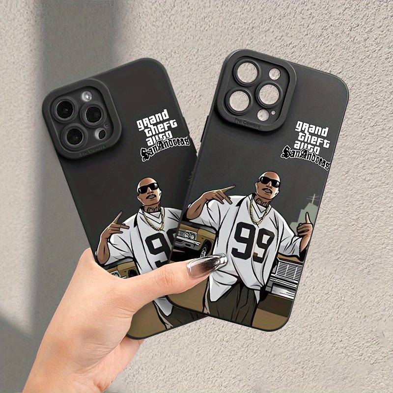 1Pc Mixed Color  For iPhone XR Rap Boy Pattern Phone Case