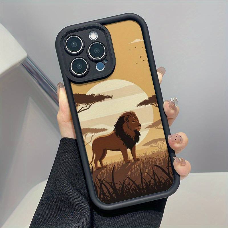 1Pc Mixed Color For iPhone SE 2020 African Savanna Lion Phone Case
