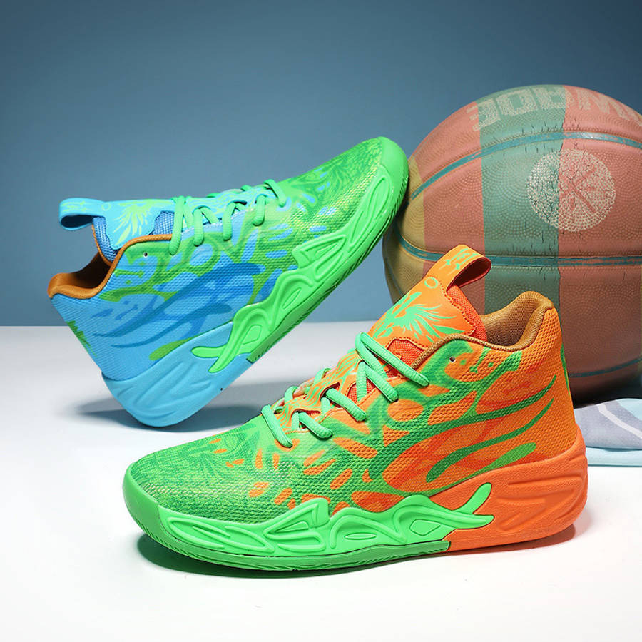 Basketball Shoes Color Mandarin Duckorange  Orchid Sizeuk 5